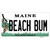 Beach Bum Maine Novelty Sticker Decal