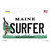 Surfer Maine Novelty Sticker Decal