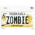 Zombie Nebraska Novelty Sticker Decal