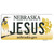 Jesus Nebraska Novelty Sticker Decal