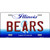 Bears Illinois State Novelty Metal License Plate