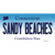 Sandy Beaches Connecticut Novelty Sticker Decal