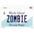 Zombie Rhode Island State Novelty Sticker Decal