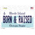 Born and Raised Rhode Island State Novelty Sticker Decal