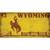 Wyoming Yellow Rusty Novelty Sticker Decal