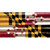 Maryland Corrugated Flag Novelty Sticker Decal