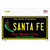 Santa Fe Black New Mexico Novelty Sticker Decal