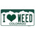 I Love Weed Colorado Novelty Sticker Decal