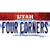 Utah Four Corners Novelty Sticker Decal