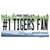 Number 1 Tigers Fan Michigan Novelty Sticker Decal