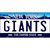 Giants New York State Novelty Metal License Plate