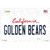 Golden Bears Novelty Sticker Decal