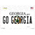 Go Georgia Novelty Sticker Decal