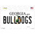 Bulldogs Georgia Peach Novelty Sticker Decal