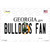 Bulldogs Fan Georgia Novelty Sticker Decal