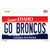 Go Broncos Idaho Novelty Sticker Decal