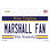 Marshall Fan Novelty Sticker Decal