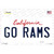 Go Rams Novelty Sticker Decal