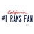 Number 1 Rams Fan Novelty Sticker Decal