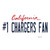 Number 1 Chargers Fan Novelty Sticker Decal