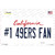 Number 1 49ers Fan Novelty Sticker Decal
