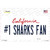 Number 1 Sharks Fan Novelty Sticker Decal