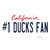 Number 1 Ducks Fan Novelty Sticker Decal