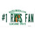Number 1 Rays Fan Novelty Sticker Decal