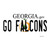 Go Falcons Novelty Sticker Decal