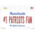 Number 1 Patriots Fan Novelty Sticker Decal