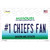 Number 1 Chiefs Fan Novelty Sticker Decal