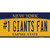 Number 1 Giants Fan New York Novelty Sticker Decal