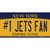 Numbers 1 Jets Fan Novelty Sticker Decal