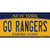 Go Rangers Novelty Sticker Decal