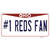 Number 1 Reds Fan Novelty Sticker Decal