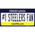 Number 1 Steelers Fan Novelty Sticker Decal
