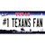 Number 1 Texans Fan Novelty Sticker Decal