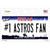 Number 1 Astros Fan Novelty Sticker Decal