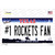 Number 1 Rockets Fan Novelty Sticker Decal