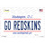 Go Redskins Novelty Sticker Decal