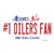 Number 1 Oilers Fan Novelty Sticker Decal
