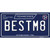 Best M8 Tennessee Blue Novelty Sticker Decal