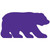 Purple Solid Novelty Bear Sticker Decal