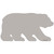 Tan Solid Novelty Bear Sticker Decal