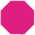 Pink Solid Novelty Octagon Sticker Decal