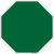 Green Solid Novelty Octagon Sticker Decal