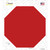 Red Solid Novelty Octagon Sticker Decal