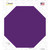 Purple Solid Novelty Octagon Sticker Decal