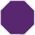 Purple Solid Novelty Octagon Sticker Decal