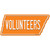 Volunteers Novelty Tennessee Shape Sticker Decal